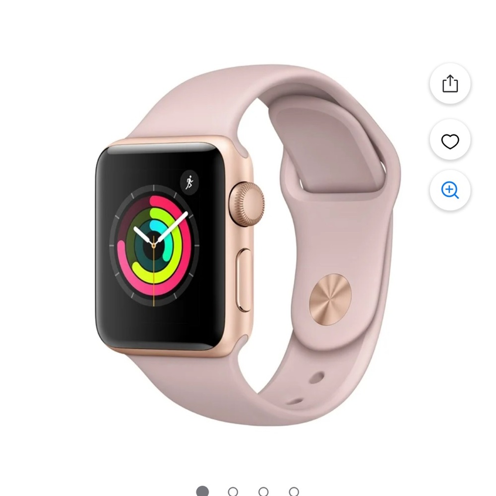 Apple Watch Gen 3 Series 38mm Rose Gold Aluminum Pink Sand Sport Band MQKW2LL/A - Picture 2 of 6
